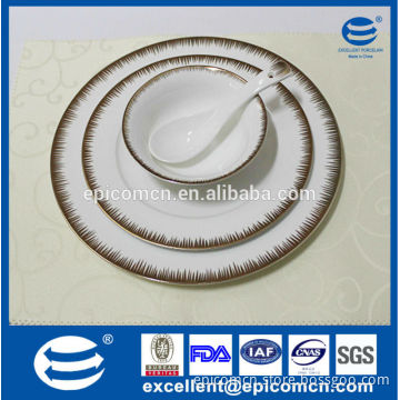 new bone china dinnerware with gold border china supplier wholesale